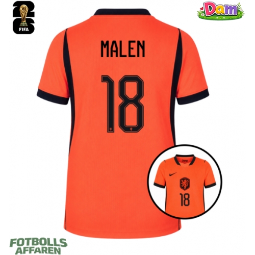 Nederländerna Donyell Malen #18 Hemmatröja Kvinnor VM 2026 Kortärmad